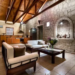 Amazing Villas In Crete Villa Myrrini Sitting Area At Night