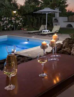 Amazing Villas In Crete Villa Citrus Exterrior Details At Dusk1