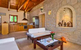 Amazing Villas In Crete Villa Myrrini Living Room Kitchen1