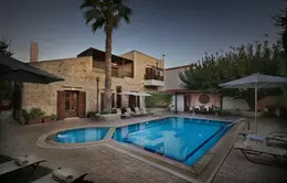 Amazing Villas In Crete Villa Asteri Swimming Pool At The Dusk