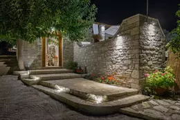 Amazing Villas In Crete Villa Myrrini The Main Entrance At Night