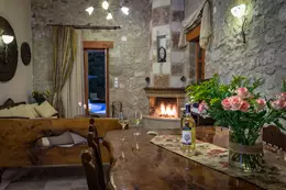 Amazing Villas In Crete Villa Asteri Living Area At Night